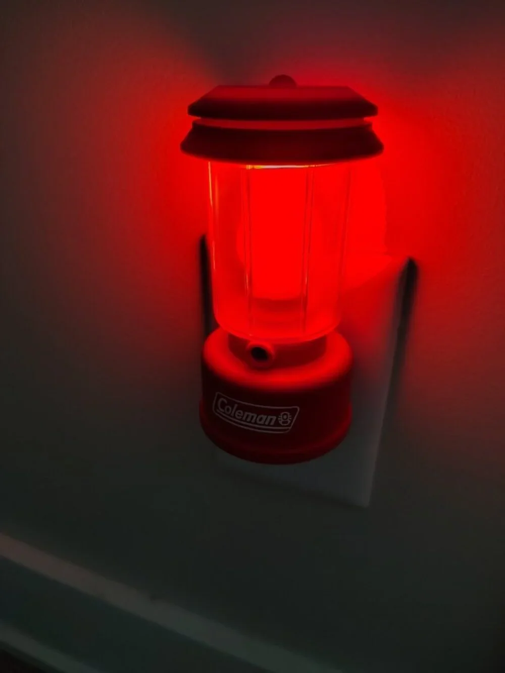 Super Rare Vtg Coleman Red Plug In Night Light WORKS